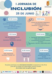 Hoy, desde las 10:00 horas en la Plaza Mayor de Arroyomolinos nos sumamos a la 1ª Jornada de Inclusión. Como nos gustan estas iniciativas tan necesarias para reivindicar que queda mucho por hacer en este campo.