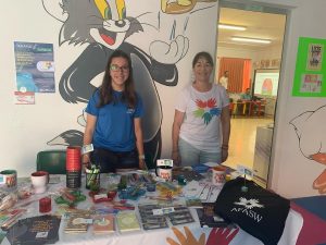 Mesa solidaria en el dia SED del Colegio Maristas Cullera