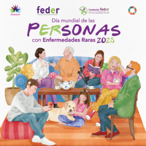 Cartel Día Mundial de las Enfermedades Raras 2025. La imagen muestra varias personas con distintas discapacidades
